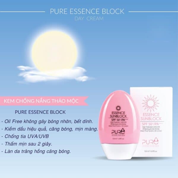 PURE ESSENCE SUNBLOCK - Sữa chống nắng thảo mộc Hàn Quốc 10 image 2 6