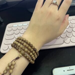Vòng Tay Trầm Hương 108 Hạt Trầm Tốc Kiến Tự Nhiên Mang Lại May Mắn, Bình An-3
