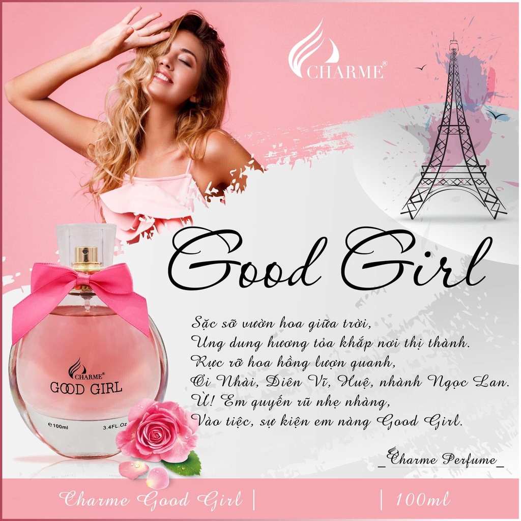 Charme Good Girl Eau de Parfum 100ml Organic Natural Beauty Skincare