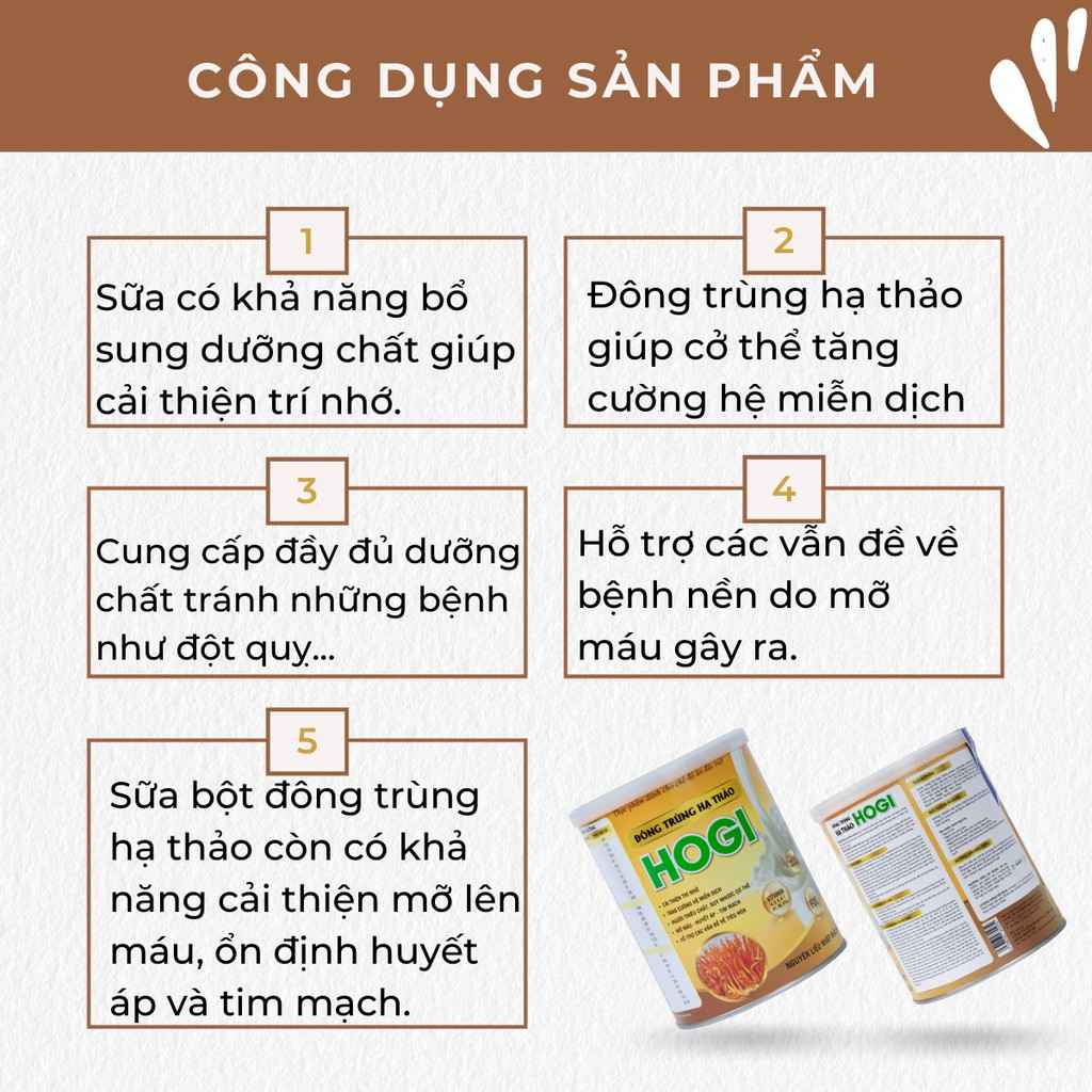 Sữa Đông Trùng Hạ Thảo Hogi giúp chắc khỏe xương khớp, bồi bổ sức khỏe 4 sua-dong-trung-ha-thao-hogi-giup-chac-khoe-xuong-khop