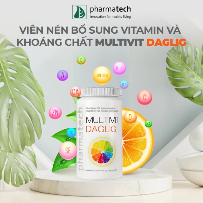 Daglig Multivit Vitamin and Mineral Supplement Tablets