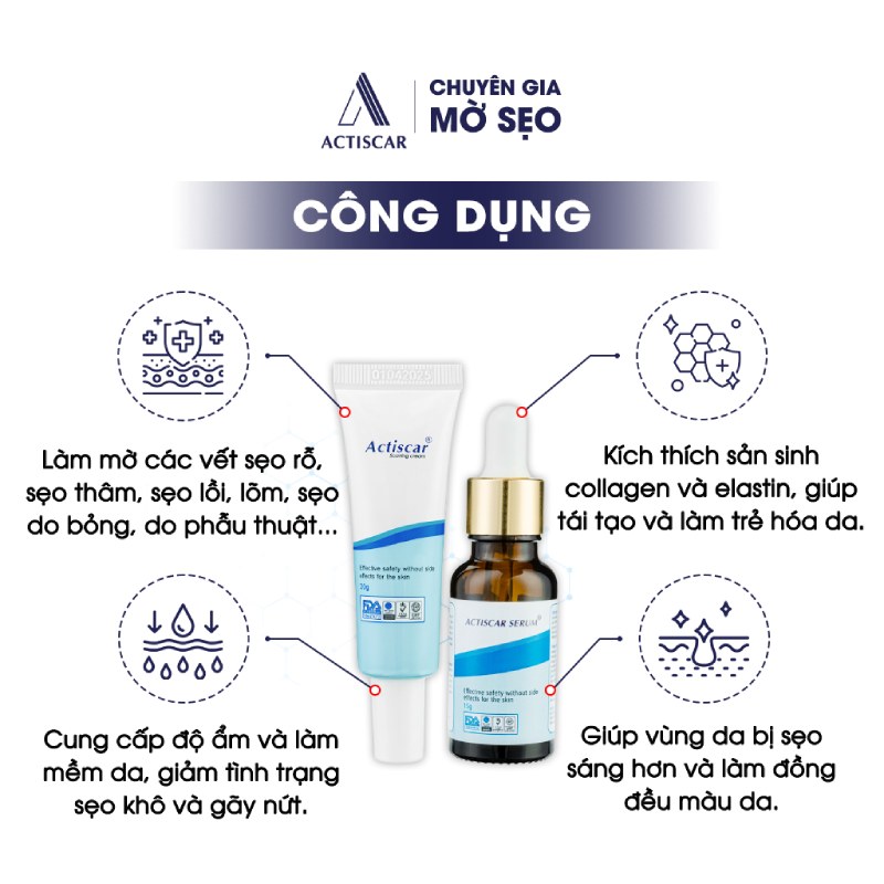 Bộ đôi kem + serum trị sẹo Actiscar 2 bo-doi-kem-serum-tri-seo-actiscar