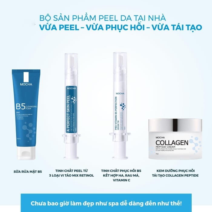 Retinol Mix Peel Mocha Beauty Microalgae Skin Peel Set