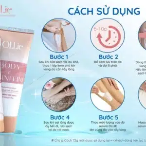 Bộ đôi kem tẩy lông + kem dưỡng Ollie 8 bo-doi-kem-tay-long-kem-duong-ollie