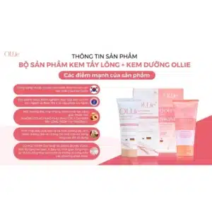 Bộ đôi kem tẩy lông + kem dưỡng Ollie 7 bo-doi-kem-tay-long-kem-duong-ollie