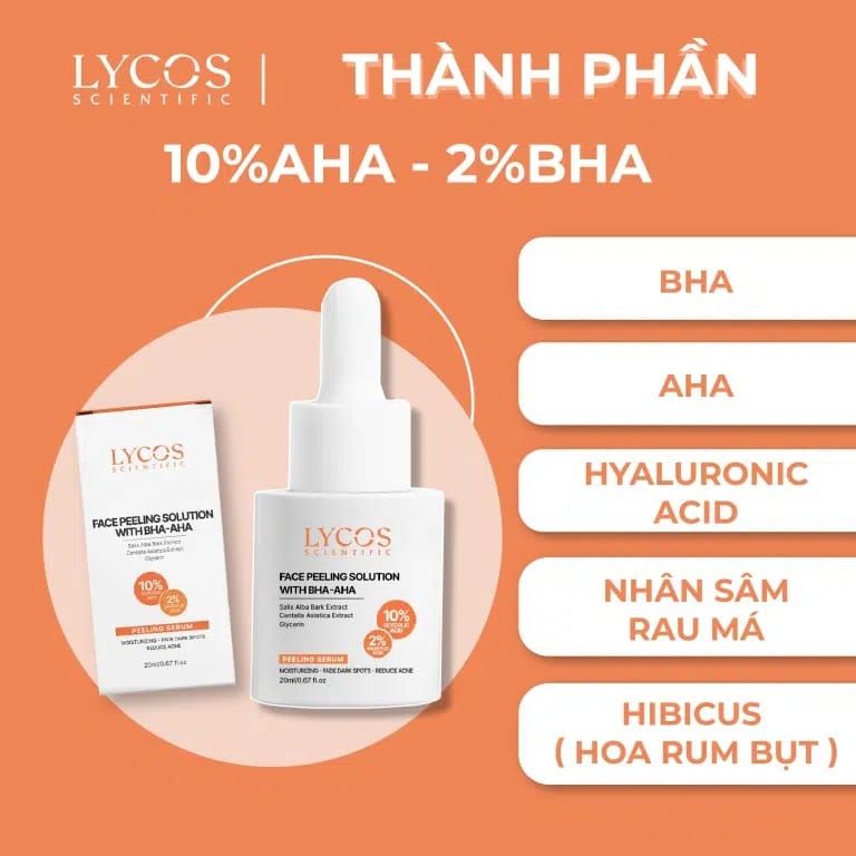 Lycos 10% AHA and 2% BHA Skin Peel Serum Image