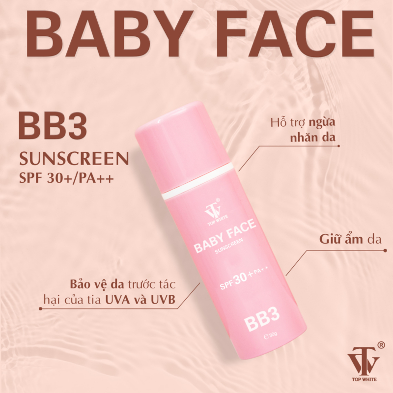 Bộ dưỡng trắng da, làm mờ nám Baby Face Top White 24 bo-duong-trang-da-lam-mo-nam-baby-face-top-white