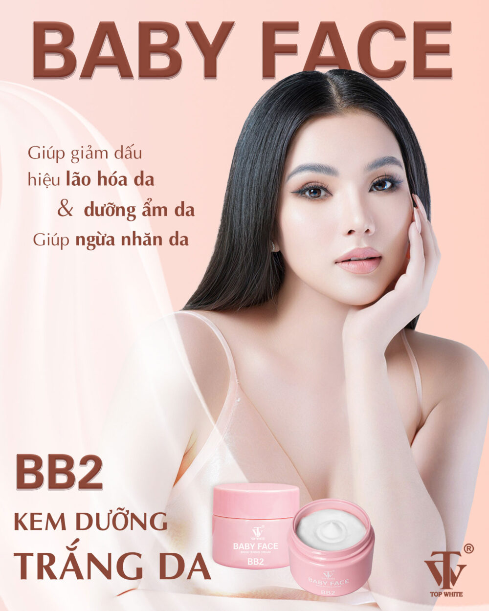 Bộ dưỡng trắng da, làm mờ nám Baby Face Top White 8 bo-duong-trang-da-lam-mo-nam-baby-face-top-white