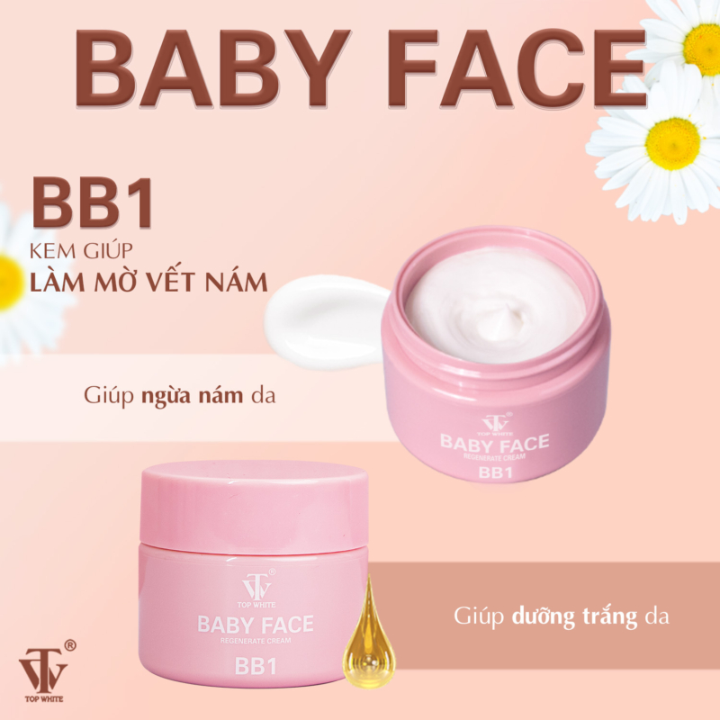 Bộ dưỡng trắng da, làm mờ nám Baby Face Top White 22 bo-duong-trang-da-lam-mo-nam-baby-face-top-white