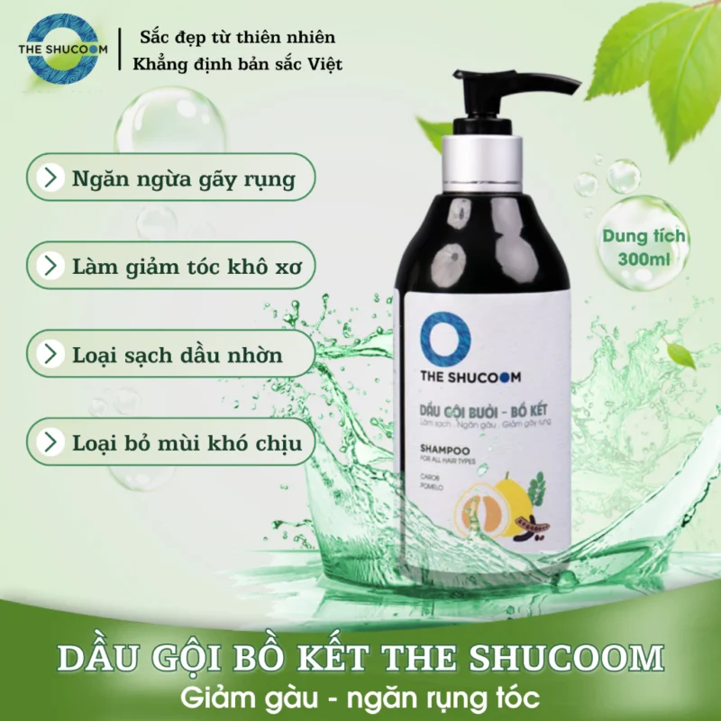 Dầu gội bồ kết The Shucoom ngăn ngừa gãy rụng tóc giảm gàu, dầu gội thảo mộc thiên nhiên 6 dau-goi-bo-ket-the-shucoom-ngan-ngua-gay-rung-toc