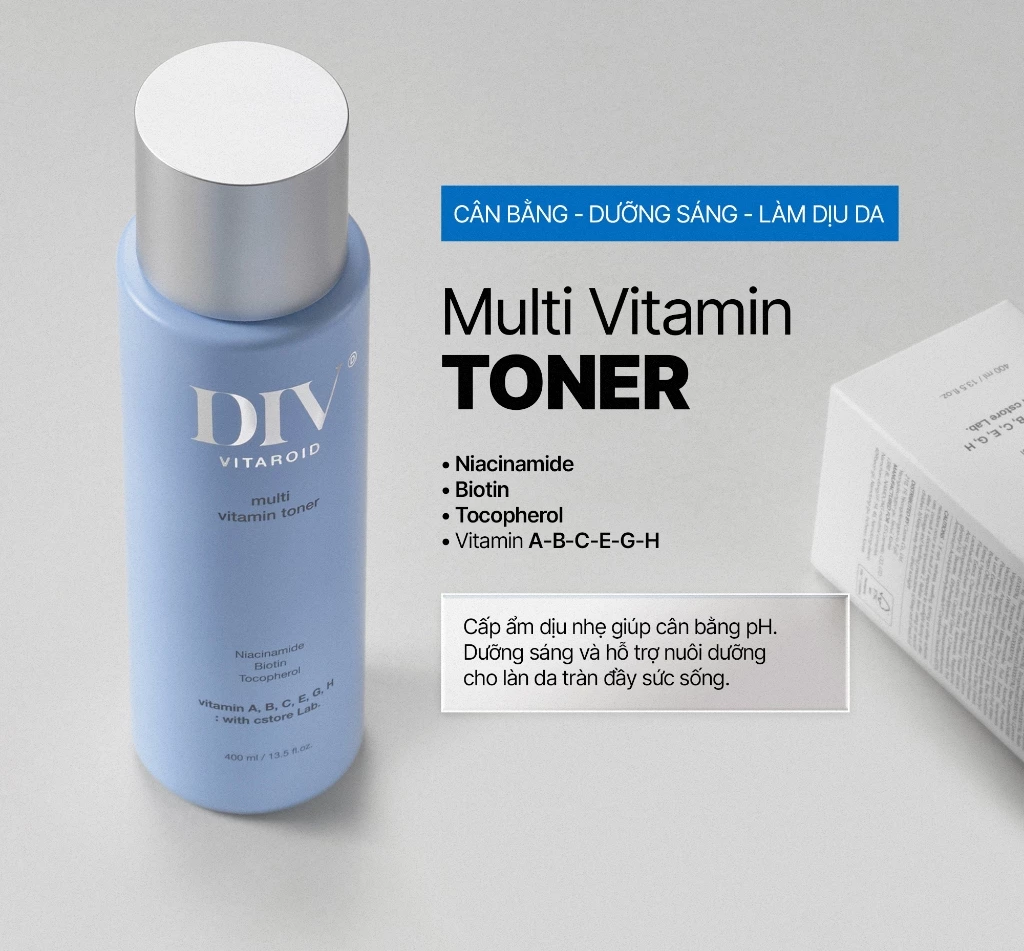 Toner Phức Hợp Multivitamin Hỗ Trợ Dưỡng Ẩm Mềm Mịn Da DIV 1 toner-phuc-hop-multivitamin-duong-am-mem-min-da-div