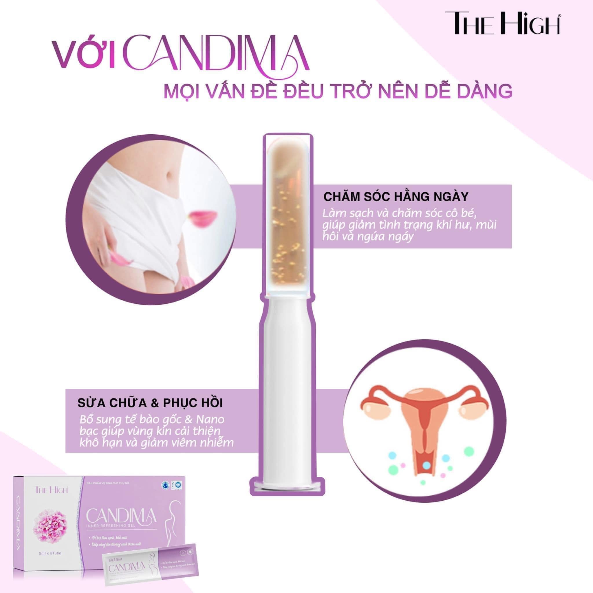 Gel vệ sinh phụ nữ CANDIMA The High làm sạch khử mùi dịu ngứa 3 gel-ve-sinh-phu-nu-candima-the-high
