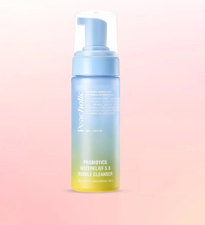 Sữa Rửa Mặt Lợi Khuẩn BHA 1 % Peacholic Probiotics Water Relief 5.5 Bubble Cleanser 1 peacholic-probiotics-bubble-cleanser