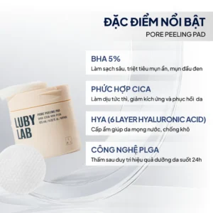 Tẩy da chết BHA Pore Peeling Pad LUBYLAB 9 tay-da-chet-bha-pore-peeling-pad-lubylab