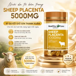 Viên Uống Nhau Thai Cừu Healthy Care Sheep Placenta 5000mg - Image 5